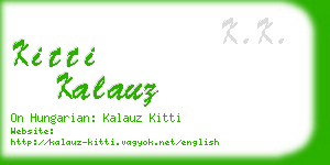 kitti kalauz business card